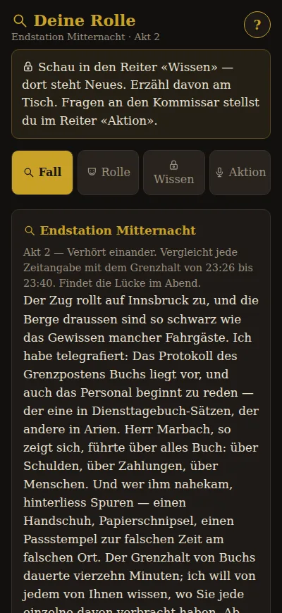 Fall-Reiter mit Hinweisen